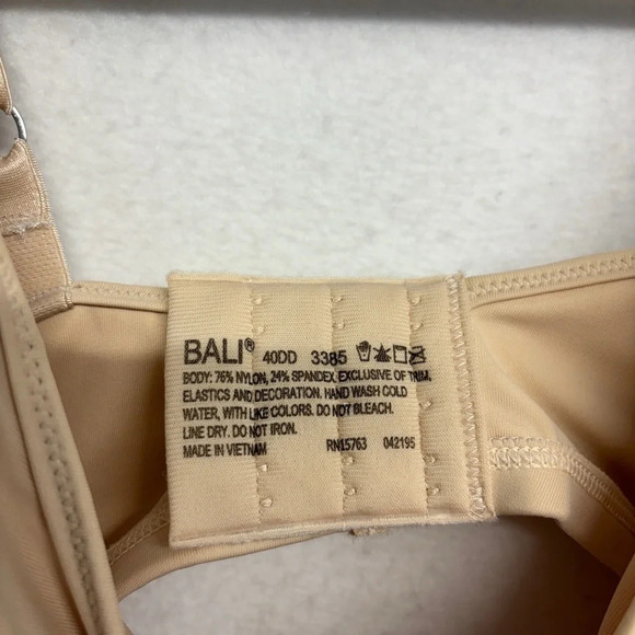 Bali Passion For Comfort Full-Figure Minimizer Underwire Bra 3385 40 DD Nude - Picture 3 of 5